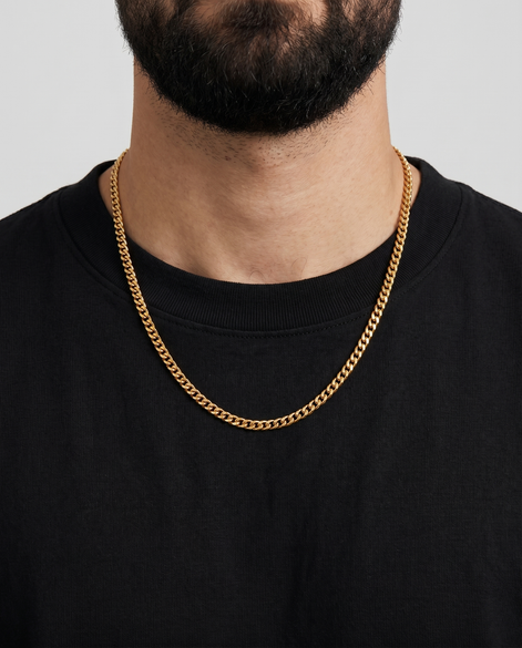 PREMIUM 18K STAINLESS STEEL CUBAN CHAIN 3MM