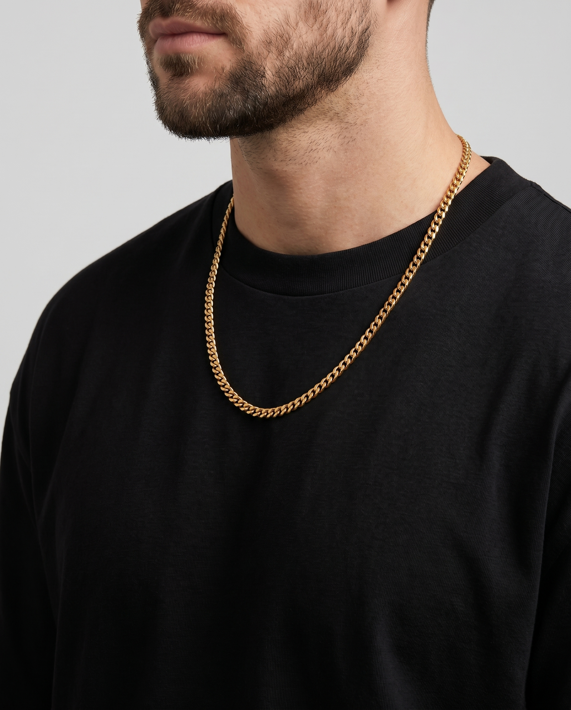 PREMIUM 18K STAINLESS STEEL CUBAN CHAIN 3MM