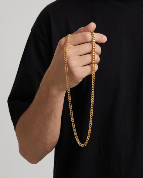PREMIUM 18K STAINLESS STEEL CUBAN CHAIN 3MM
