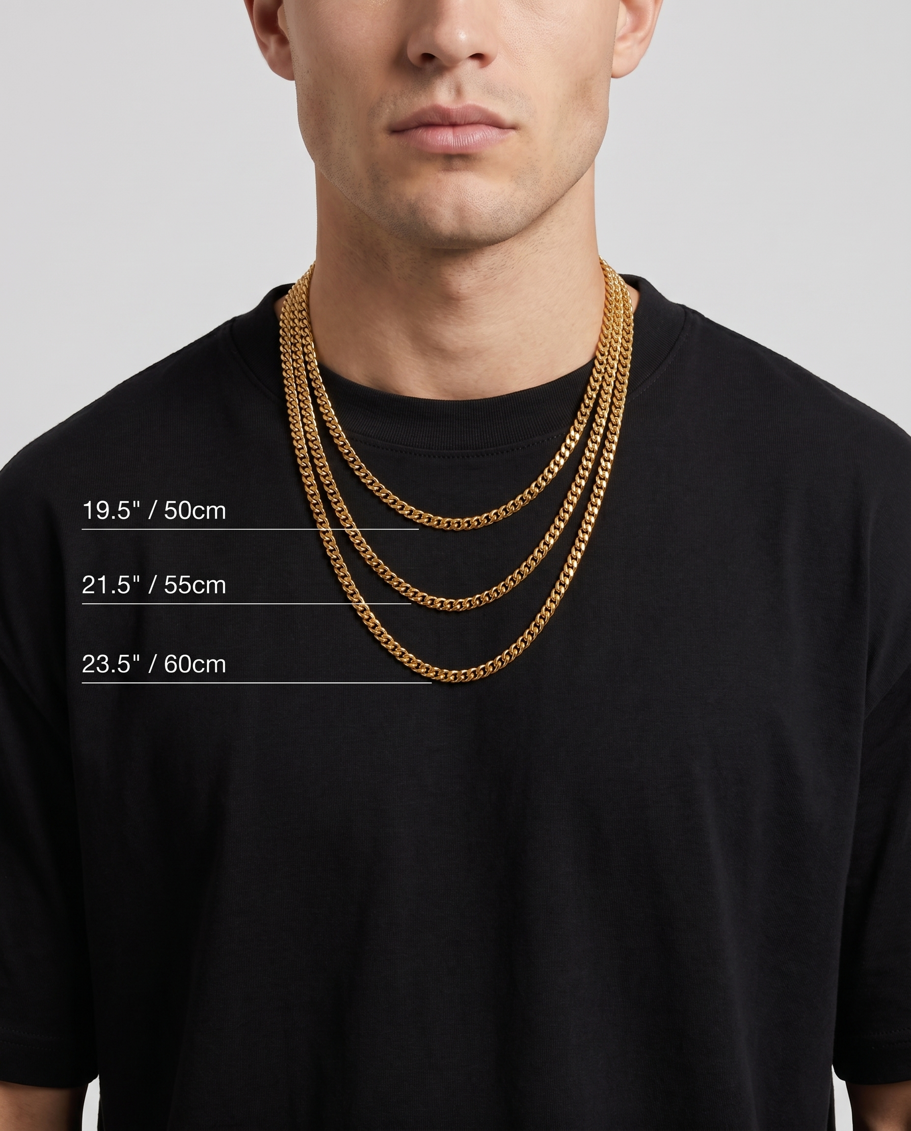 PREMIUM 18K STAINLESS STEEL CUBAN CHAIN 3MM