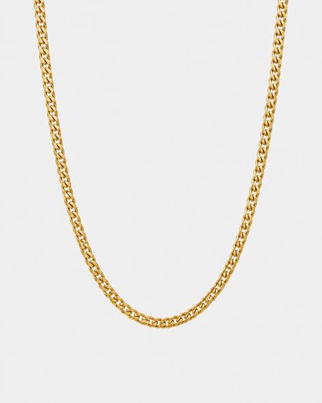 PREMIUM 18K STAINLESS STEEL CUBAN CHAIN 3MM