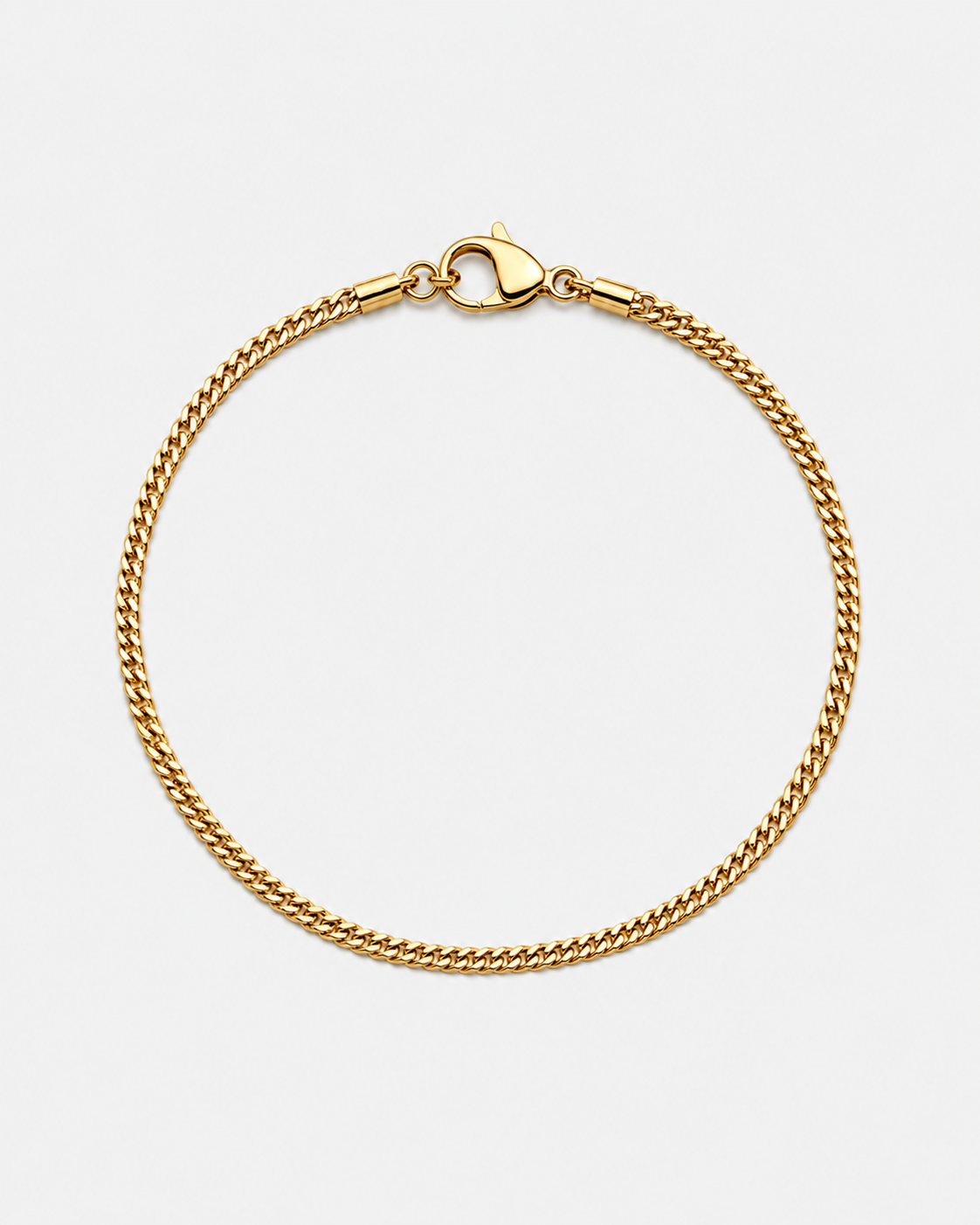 18K STAINLESS STEEL CUBAN BRACELET 3MM
