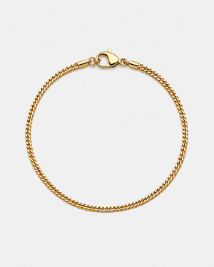 18K STAINLESS STEEL CUBAN BRACELET 3MM