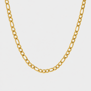 18K STAINLESS STEEL FIGARO CHAIN 3MM