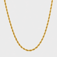 18K STAINLESS STEEL ROPE CHAIN 3MM