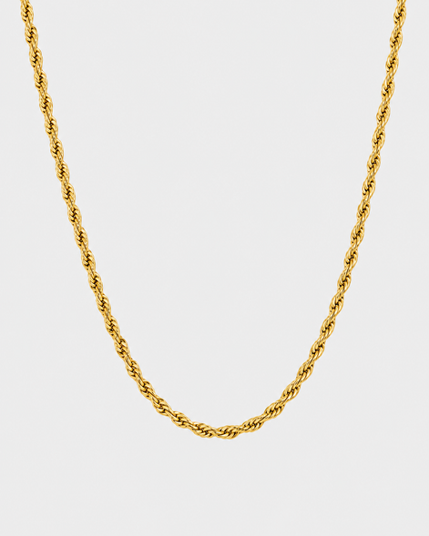 18K STAINLESS STEEL ROPE CHAIN 3MM