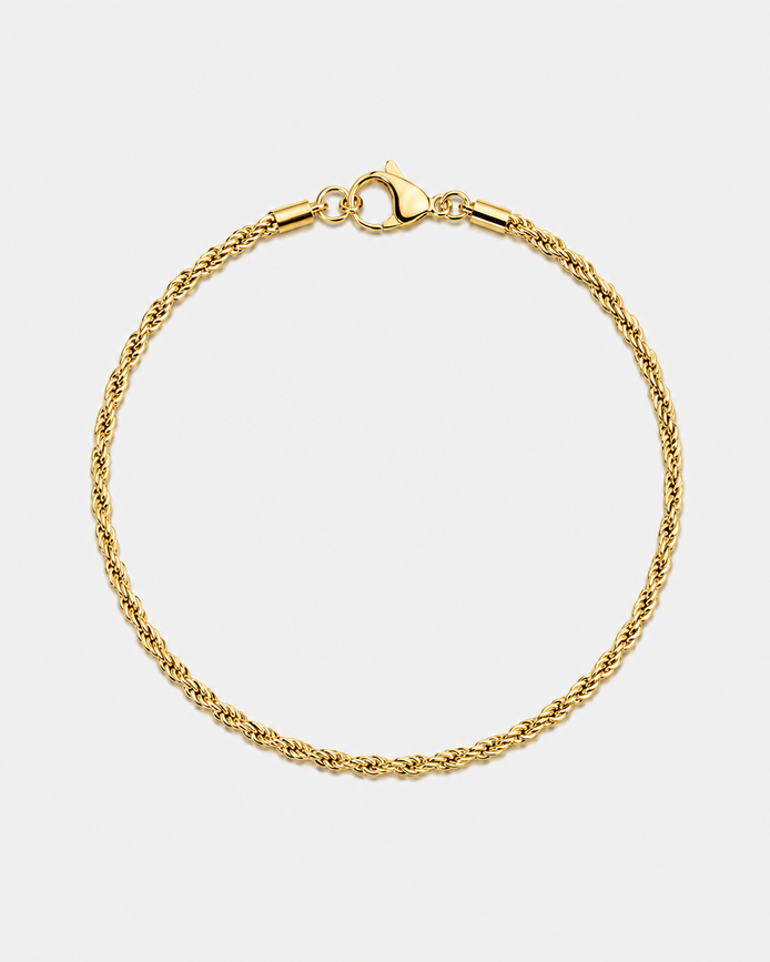 18K STAINLESS STEEL ROPE BRACELET 3MM