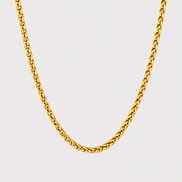18K STAINLESS STEEL WHEAT CHAIN 3MM
