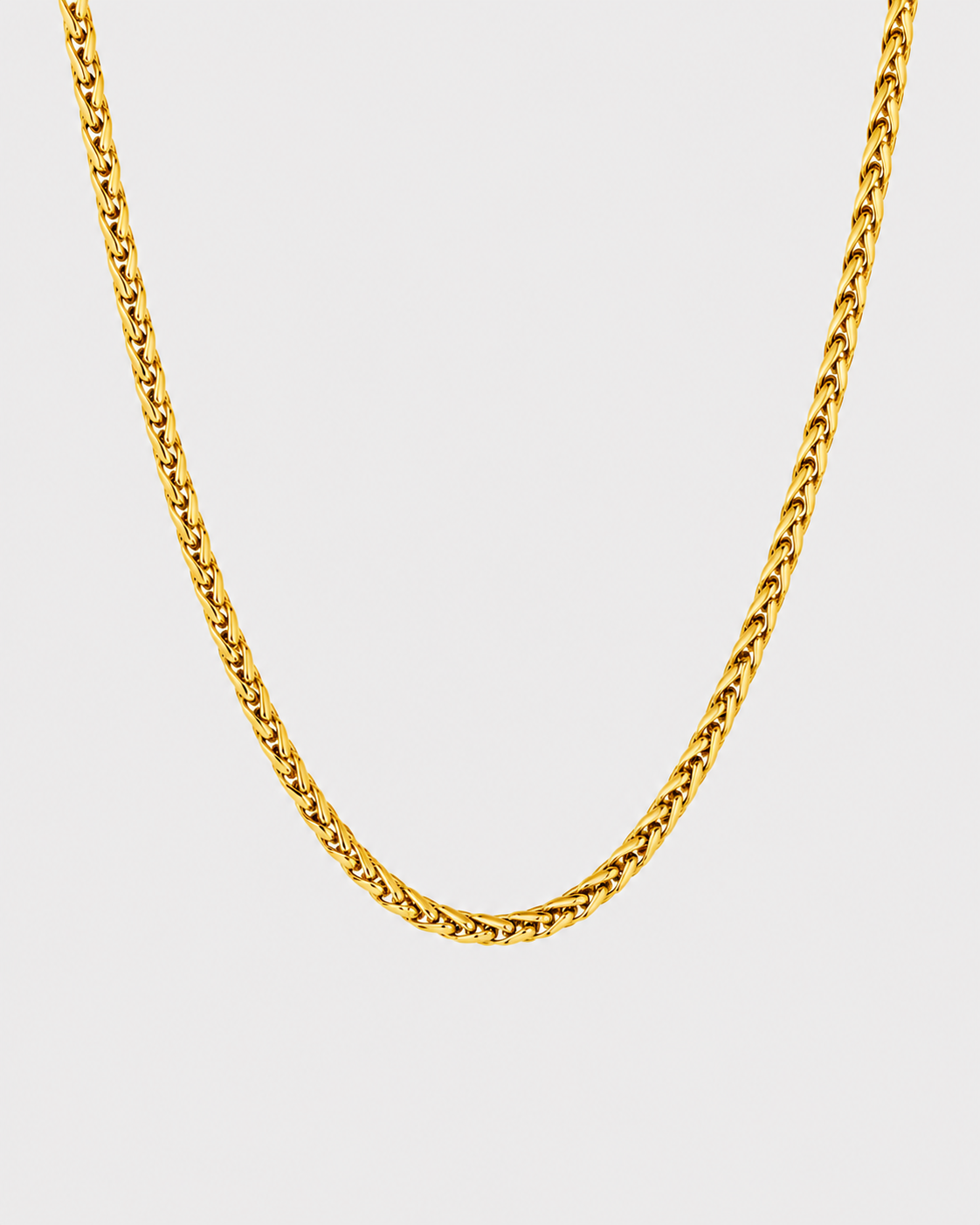 18K STAINLESS STEEL WHEAT CHAIN 3MM