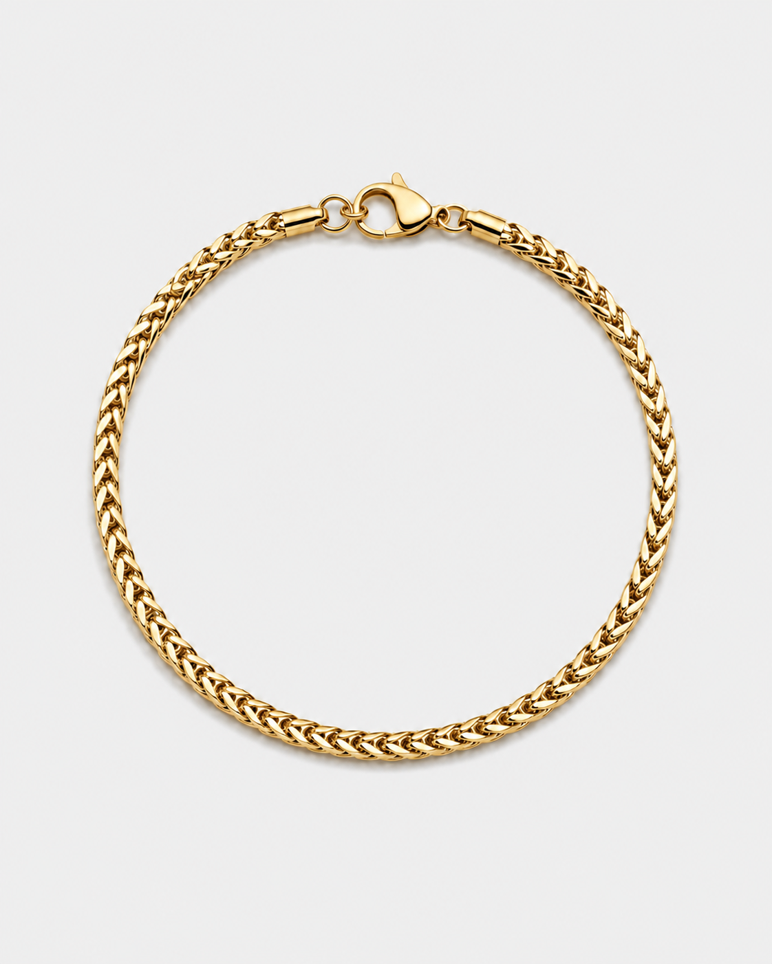 18K STAINLESS STEEL WHEAT BRACELET 3MM