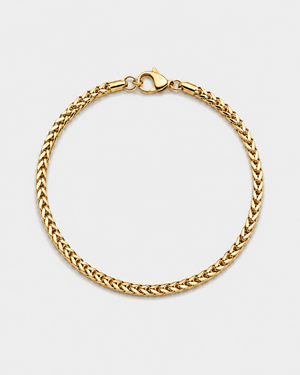18K STAINLESS STEEL WHEAT BRACELET 3MM