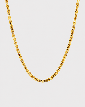 18K STAINLESS STEEL WHEAT CHAIN 3MM