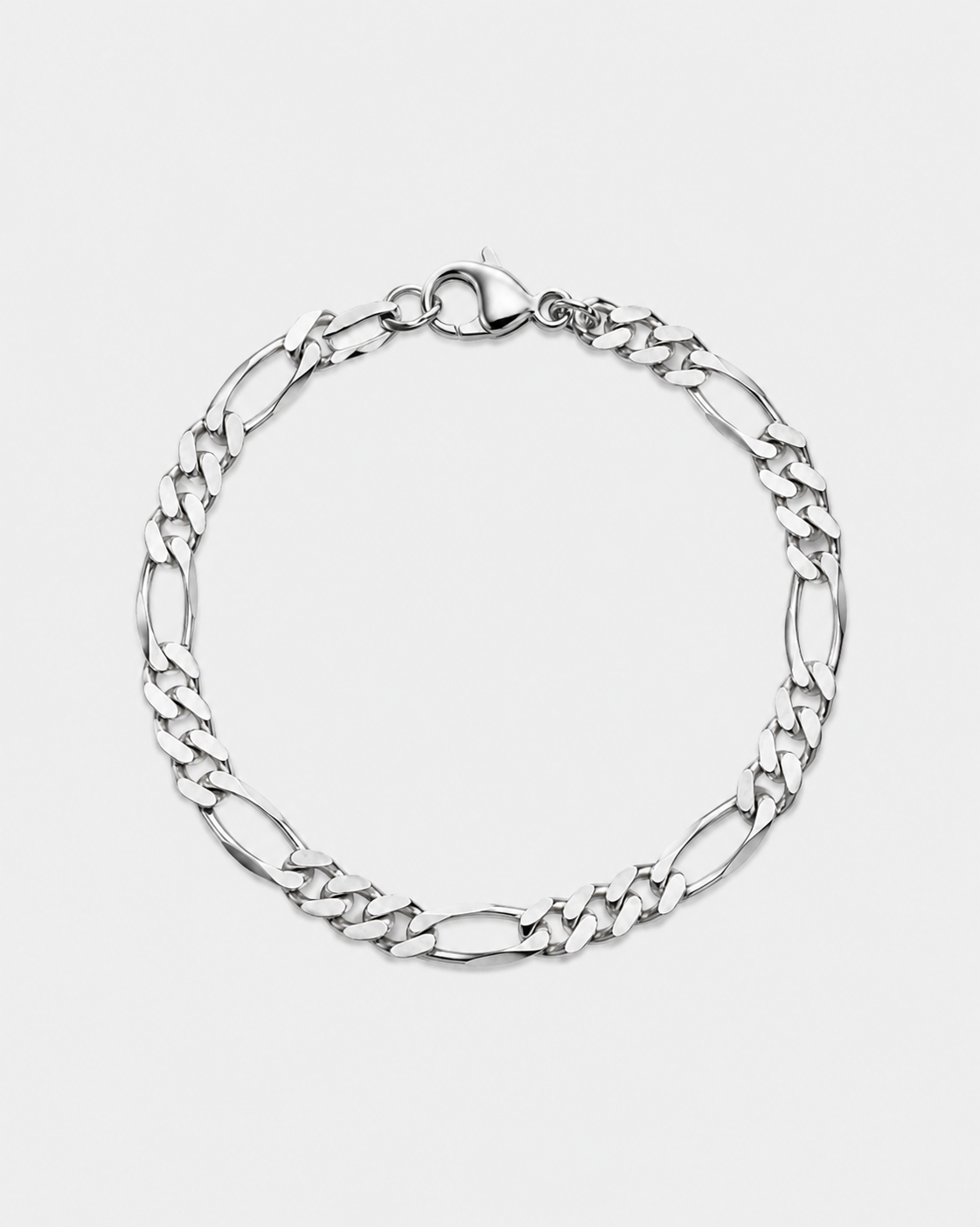 STAINLESS STEEL FIGARO BRACELET 3MM