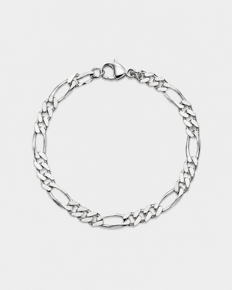 STAINLESS STEEL FIGARO BRACELET 3MM