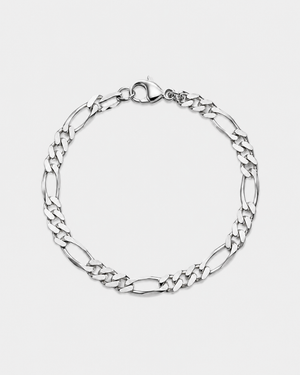 STAINLESS STEEL FIGARO BRACELET 3MM