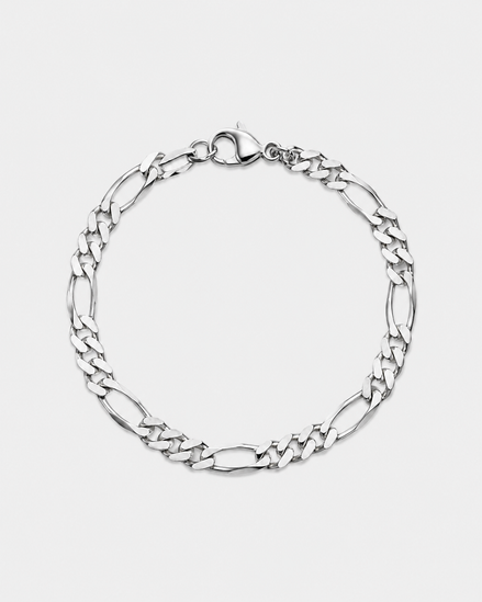 STAINLESS STEEL FIGARO BRACELET 3MM