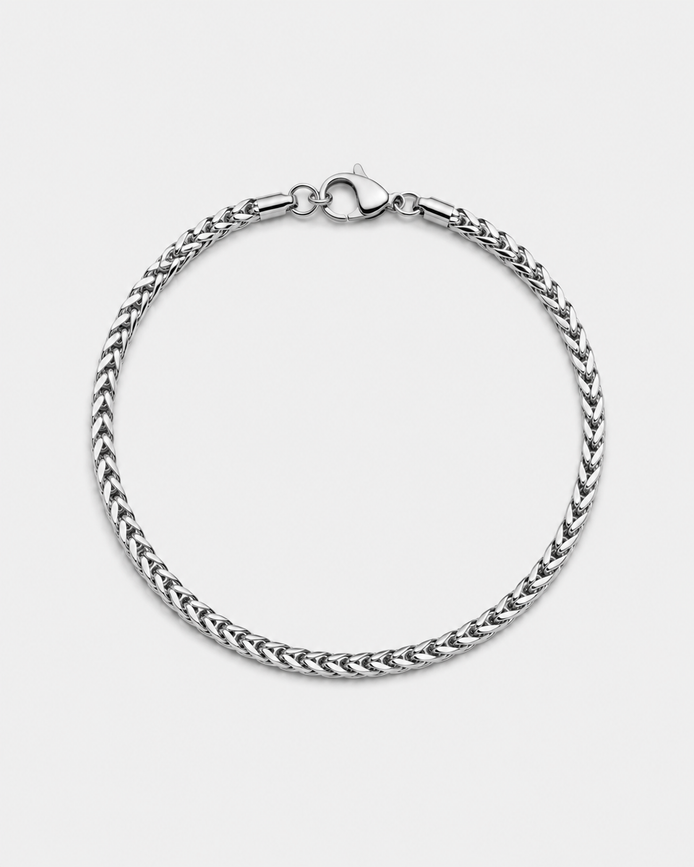 STAINLESS STEEL WHEAT BRACELET 3MM