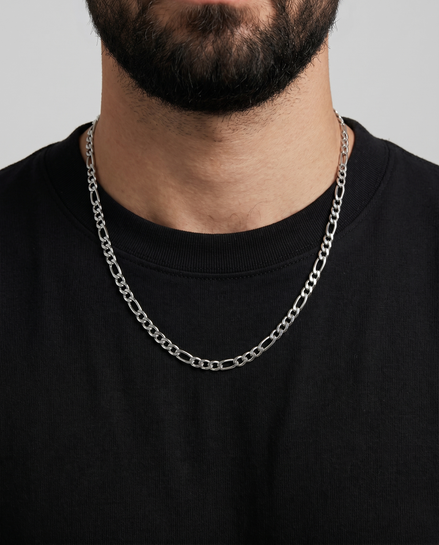 STAINLESS STEEL FIGARO CHAIN 3MM