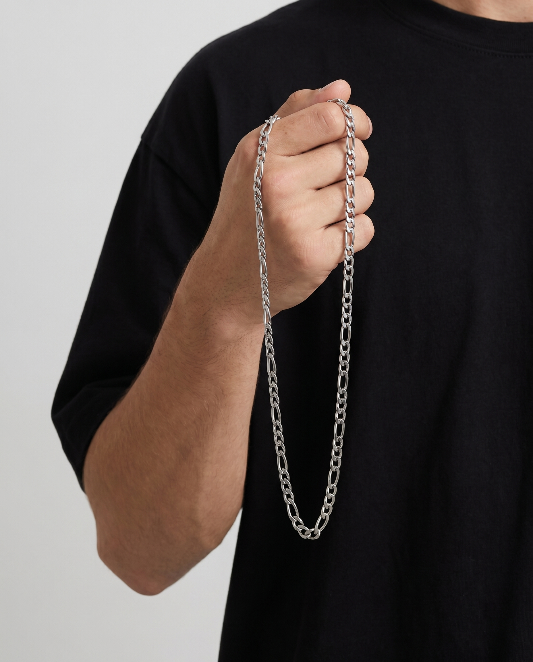 STAINLESS STEEL FIGARO CHAIN 3MM