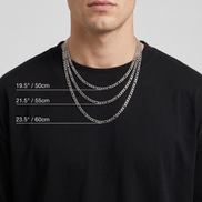 STAINLESS STEEL FIGARO CHAIN 3MM
