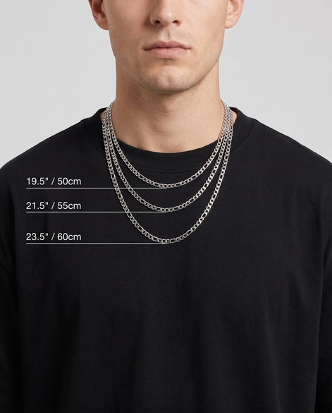 STAINLESS STEEL FIGARO CHAIN 3MM