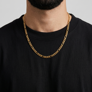 18K STAINLESS STEEL FIGARO CHAIN 3MM