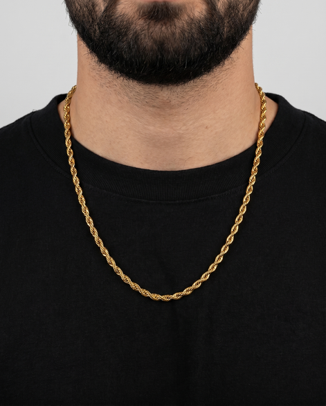 18K STAINLESS STEEL ROPE CHAIN 3MM