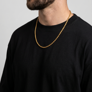 18K STAINLESS STEEL ROPE CHAIN 3MM