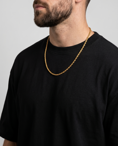 18K STAINLESS STEEL ROPE CHAIN 3MM