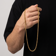 18K STAINLESS STEEL ROPE CHAIN 3MM