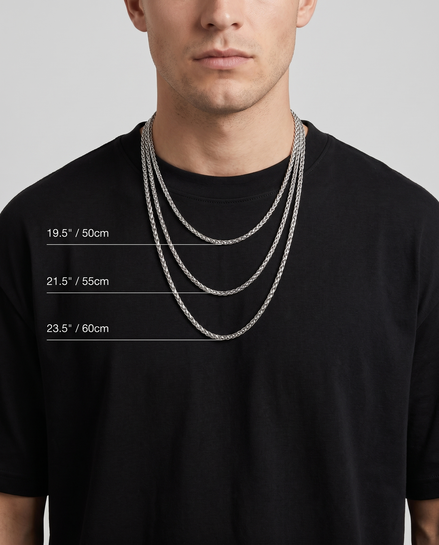 STAINLESS STEEL WHEAT CHAIN 3MM