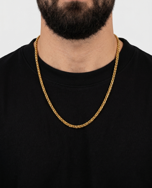18K STAINLESS STEEL WHEAT CHAIN 3MM
