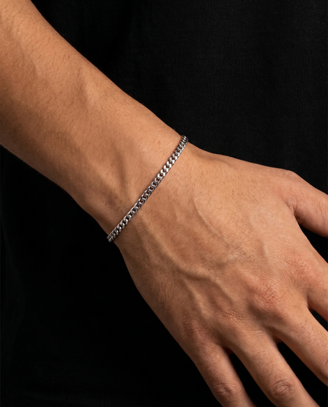 STAINLESS STEEL CUBAN BRACELET 3MM