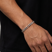 STAINLESS STEEL FIGARO BRACELET 3MM