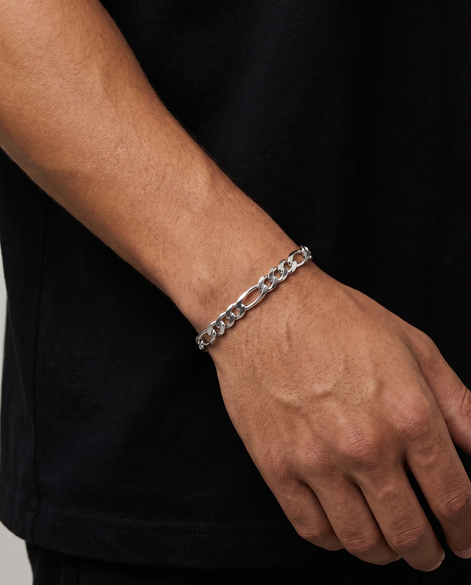 STAINLESS STEEL FIGARO BRACELET 3MM