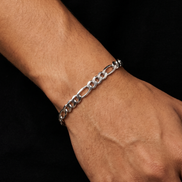 STAINLESS STEEL FIGARO BRACELET 3MM