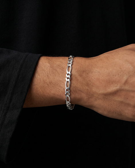 STAINLESS STEEL FIGARO BRACELET 3MM