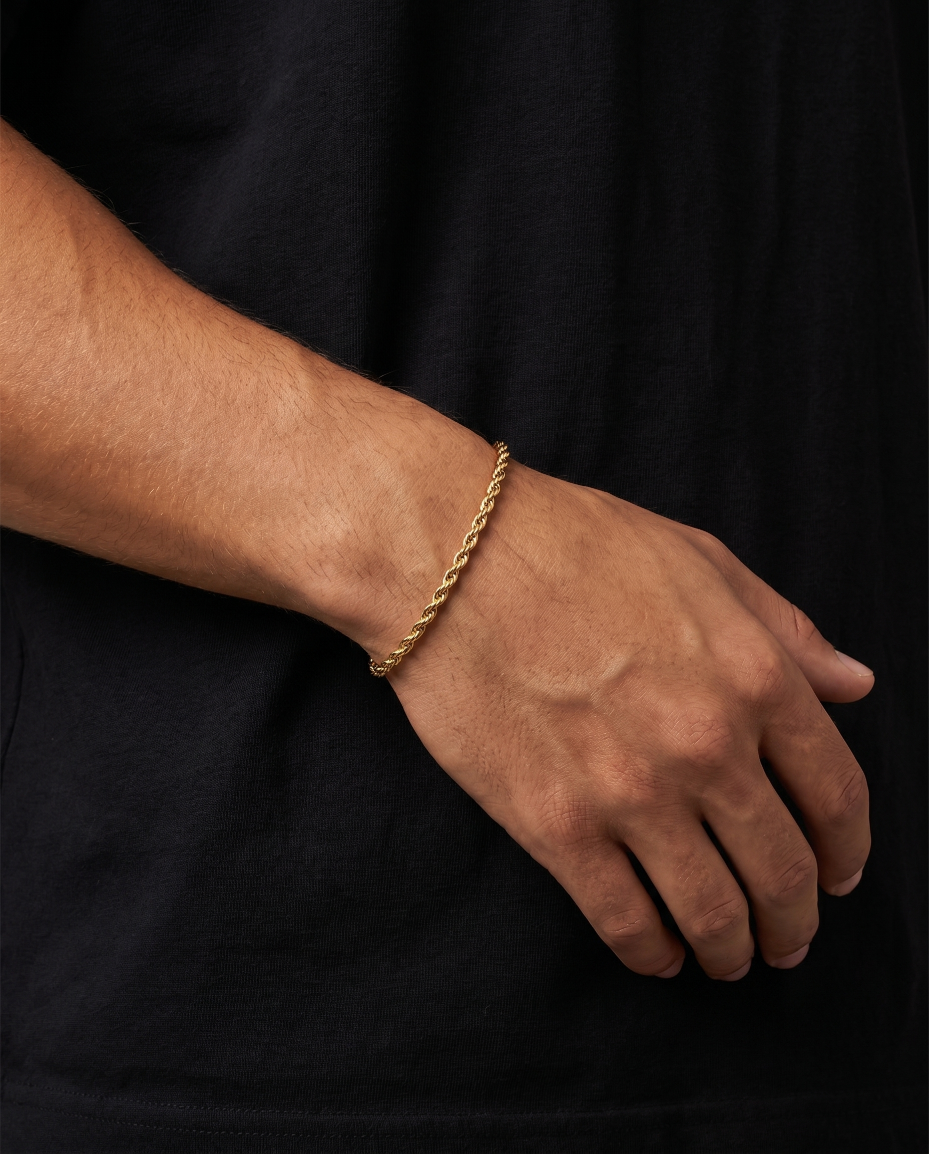 18K STAINLESS STEEL ROPE BRACELET 3MM