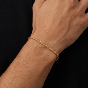 18K STAINLESS STEEL ROPE BRACELET 3MM