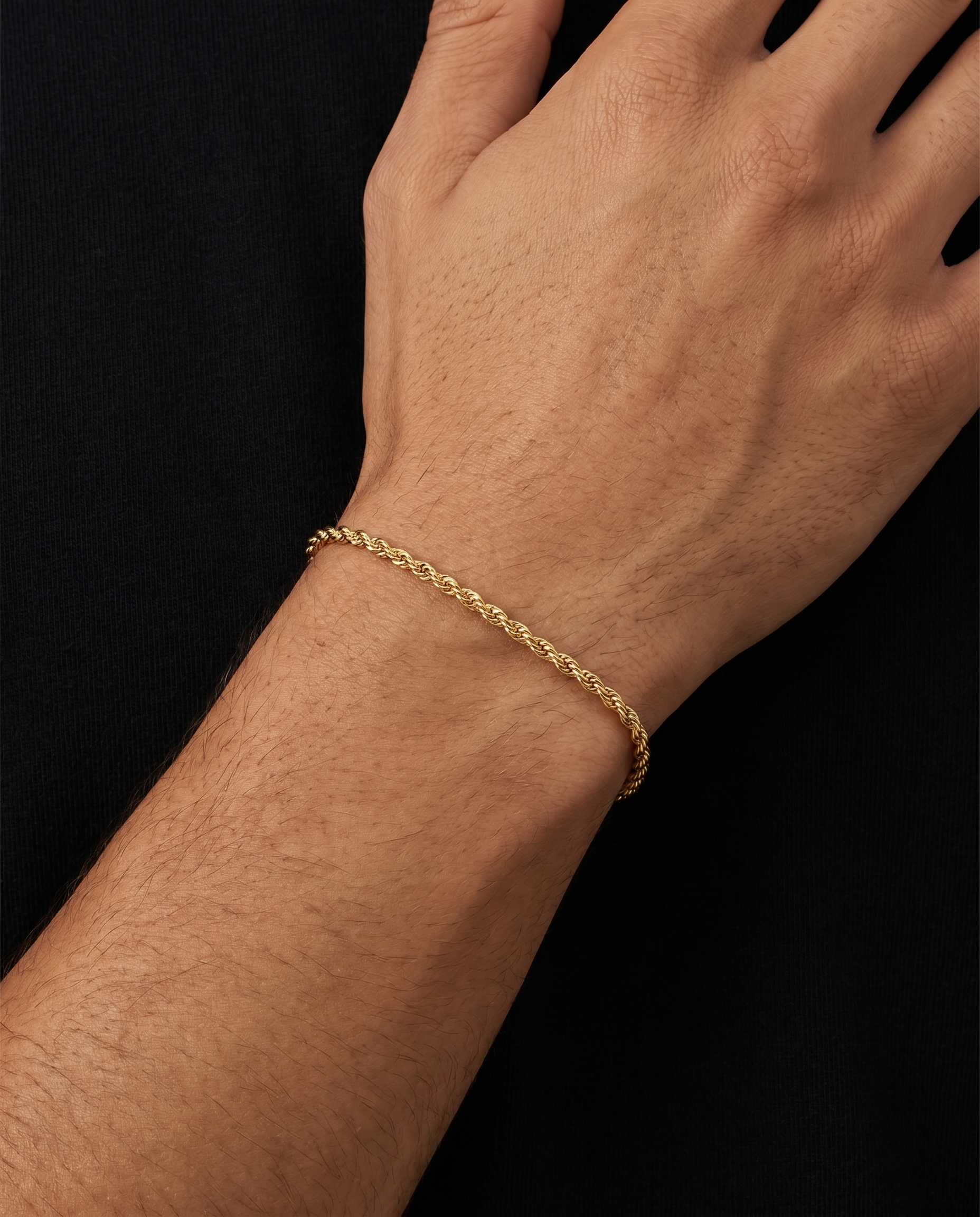 18K STAINLESS STEEL ROPE BRACELET 3MM