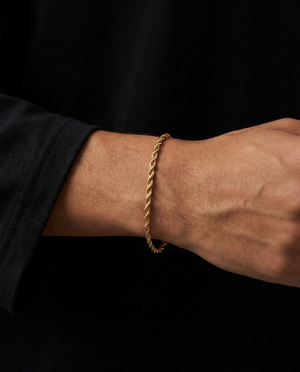 18K STAINLESS STEEL ROPE BRACELET 3MM