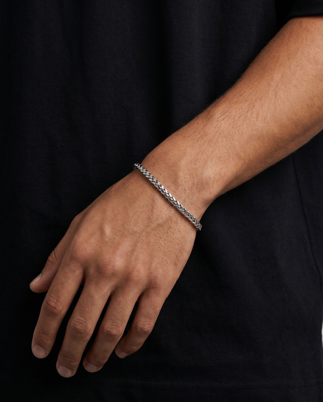 STAINLESS STEEL WHEAT BRACELET 3MM