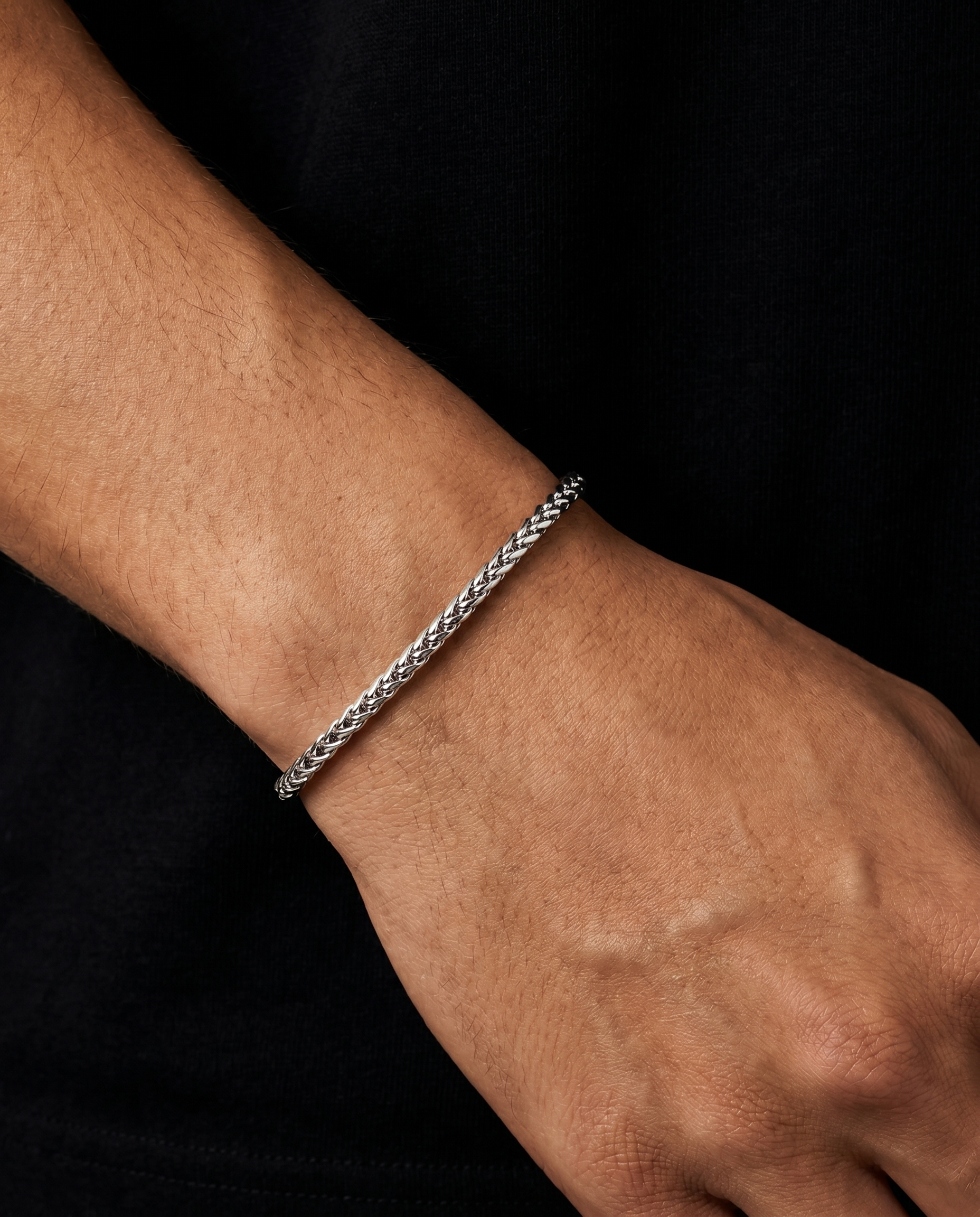 STAINLESS STEEL WHEAT BRACELET 3MM