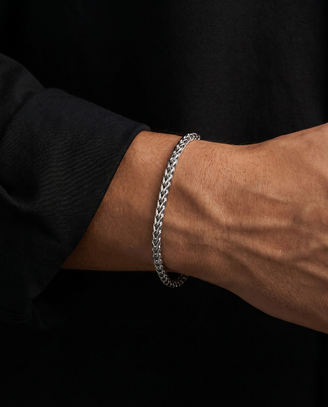 STAINLESS STEEL WHEAT BRACELET 3MM