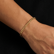18K STAINLESS STEEL WHEAT BRACELET 3MM