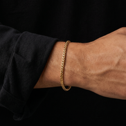 18K STAINLESS STEEL WHEAT BRACELET 3MM